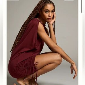 Daily Practice Anthropologie Ruched‎ Sleeveless Dress Womens Small